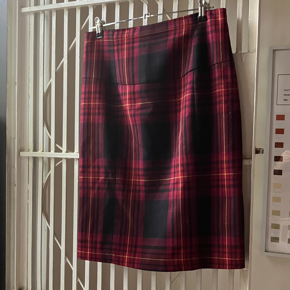 Lux Plaid / Tartan Pencil Skirt Sz 8